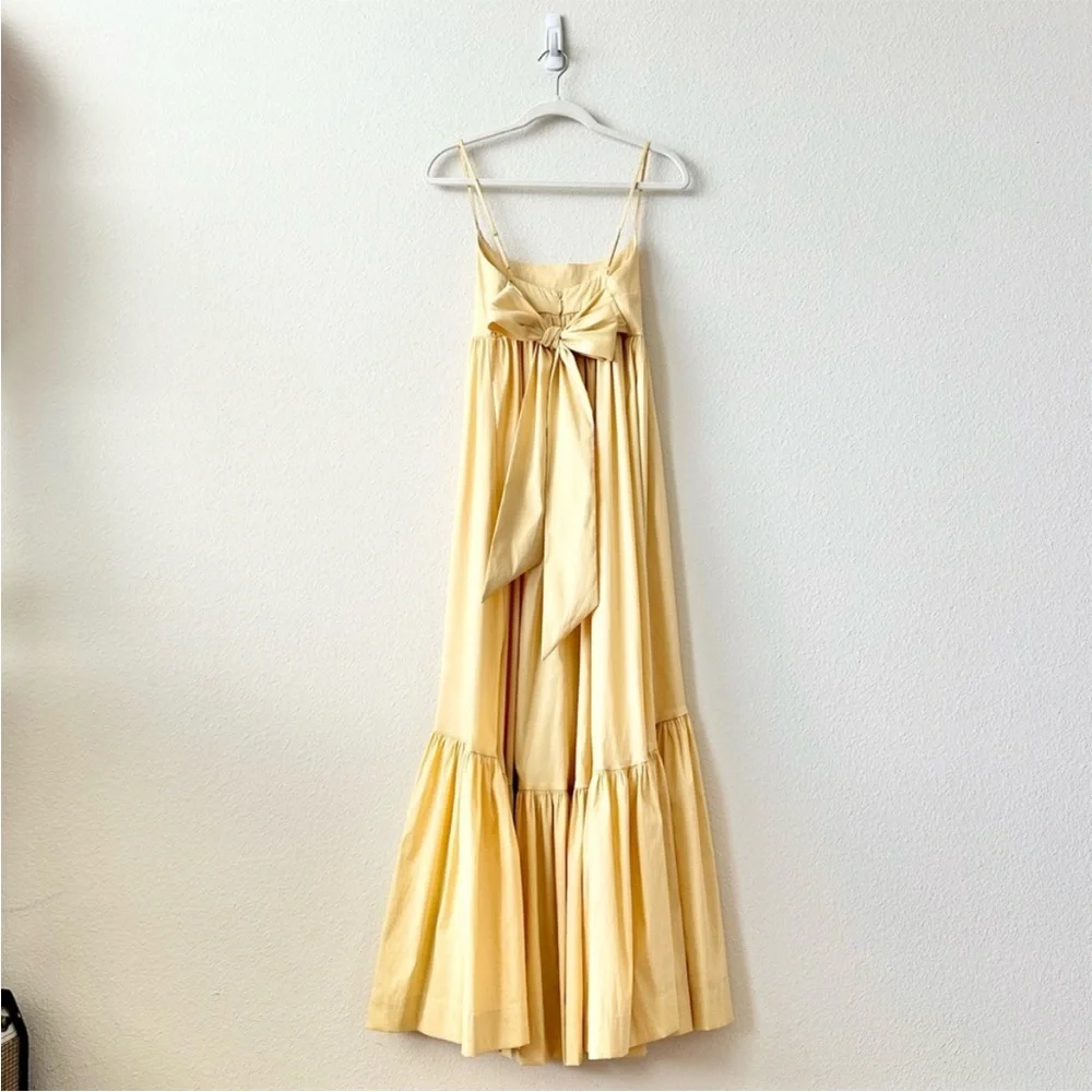 Abercrombie & Fitch Bow-Back Taffeta Maxi Dress